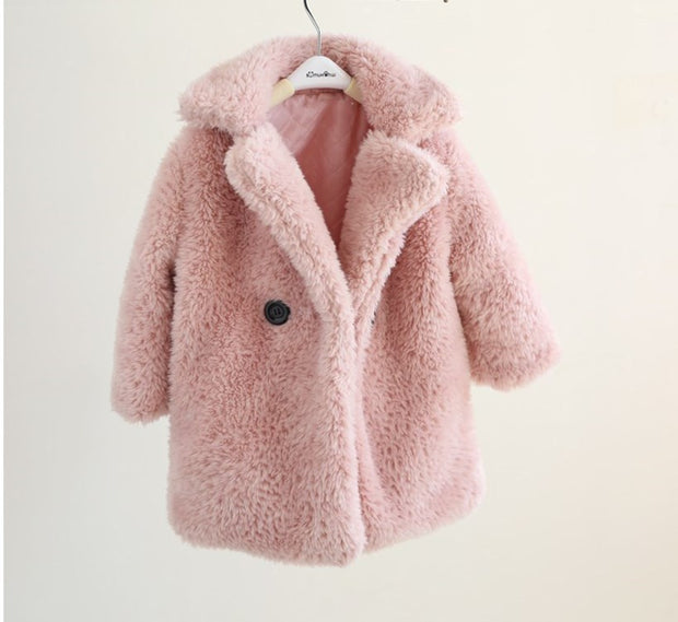 Kids Faux Fur Winter Coat – Warm Autumn Jacket for Girls & Boys