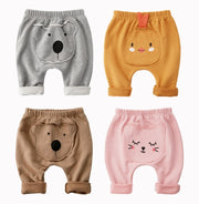 Baby Cartoon Patch Pants – Soft Cotton Trousers for Toddlers & Infants