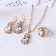 Water Drop Rhinestone Jewelry Set for Women
