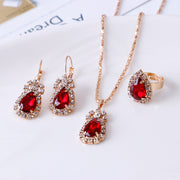 Water Drop Rhinestone Jewelry Set for Women