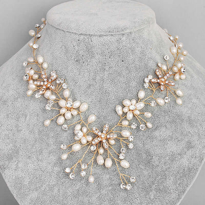 Pearl Necklace & Earrings Set