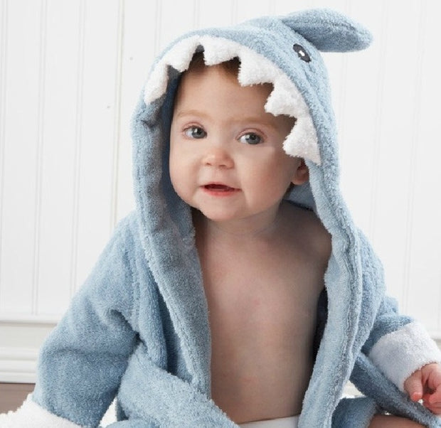 Hooded Baby Bathrobe – Cotton Animal Towel Wrap for Infants & Toddlers