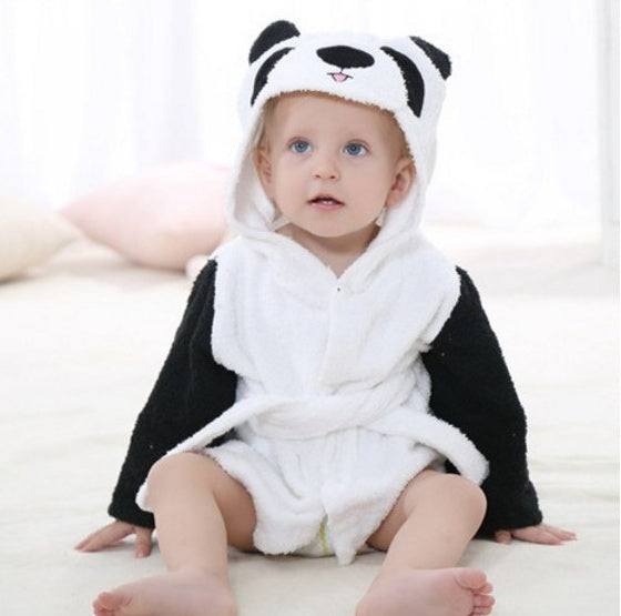 Hooded Baby Bathrobe – Cotton Animal Towel Wrap for Infants & Toddlers