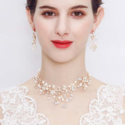 Pearl Necklace & Earrings Set
