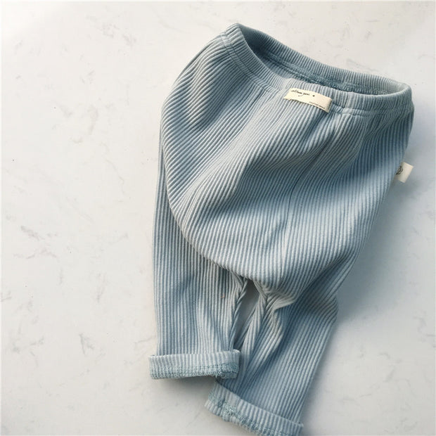 Baby Elastic Leggings – Autumn Casual Trousers for Boys & Girls
