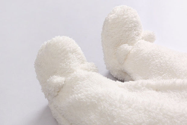 Lamb-Style Winter Baby Romper – Thick Cotton Padded Onesie for Newborns