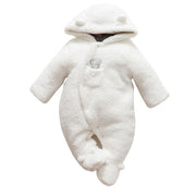 Lamb-Style Winter Baby Romper – Thick Cotton Padded Onesie for Newborns