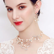 Pearl Necklace & Earrings Set