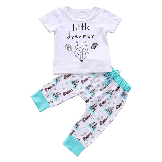 Newborn Baby Outfit Set – Cotton T-Shirt & Pants for Boys & Girls