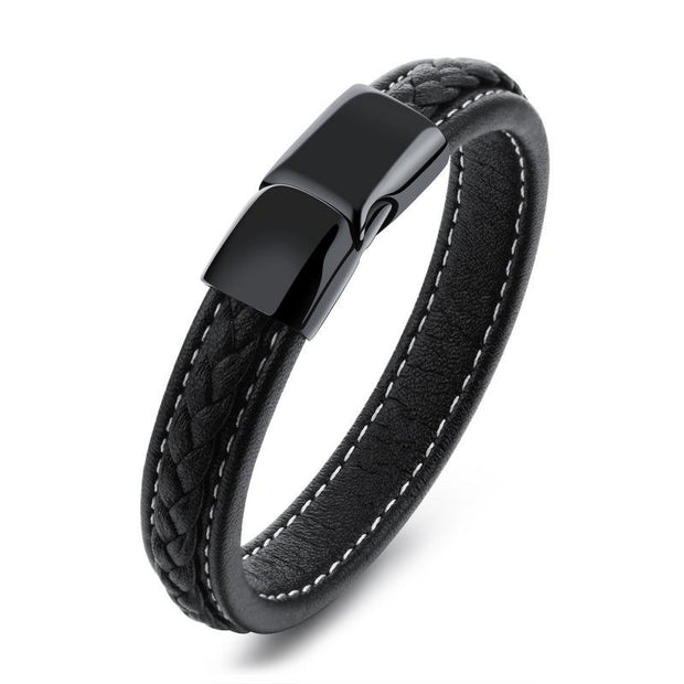 Black Titanium Steel Bracelet for Men