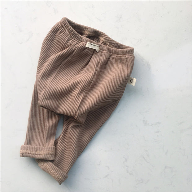 Baby Elastic Leggings – Autumn Casual Trousers for Boys & Girls