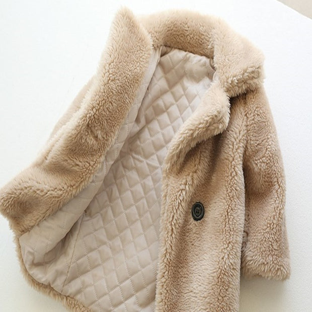 Kids Faux Fur Winter Coat – Warm Autumn Jacket for Girls & Boys