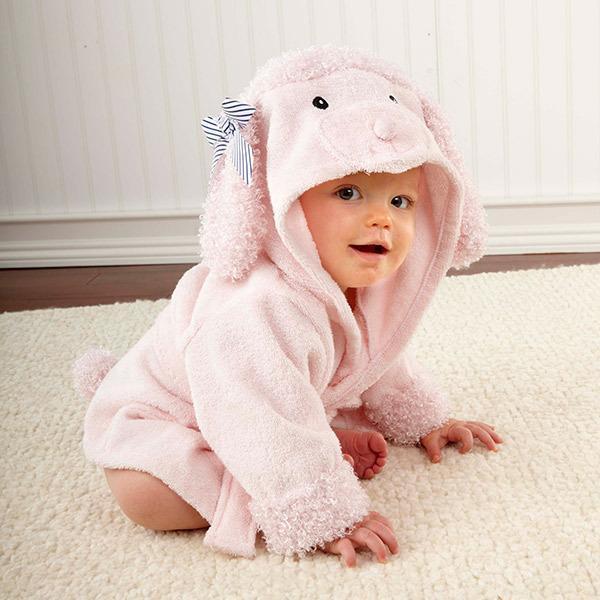 Hooded Baby Bathrobe – Cotton Animal Towel Wrap for Infants & Toddlers