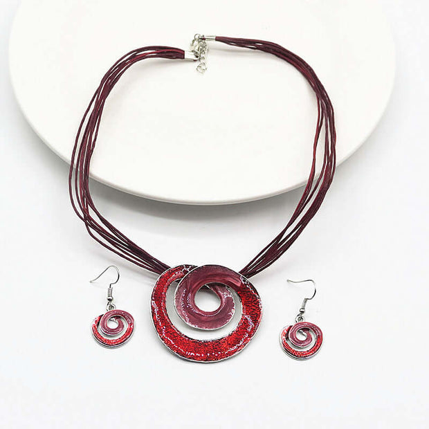 Short Necklace & Earrings Set
