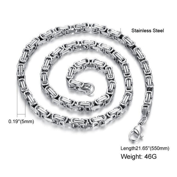 Punk Stainless Steel Necklace – Edgy Chain for Men & Women