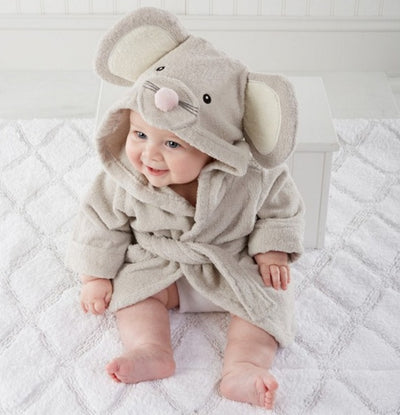 Hooded Baby Bathrobe – Cotton Animal Towel Wrap for Infants & Toddlers