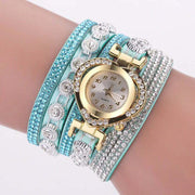 Heart-Shaped Diamond Dial Bracelet – Multi-Color Fashion Watch for Women