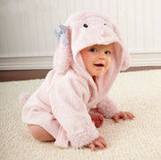 Hooded Baby Bathrobe – Cotton Animal Towel Wrap for Infants & Toddlers