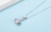S925 Moissanite Jewelry Set – Sterling Silver Stud Earrings & Pendant Necklace