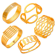 Gold-Plated Geometric Bracelet – Titanium Steel Diamond-Inspired Fashion Jewelry