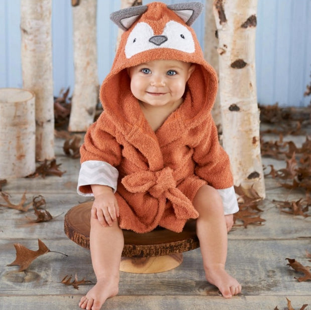 Hooded Baby Bathrobe – Cotton Animal Towel Wrap for Infants & Toddlers