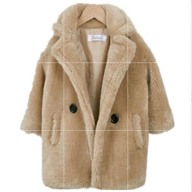 Kids Faux Fur Winter Coat – Warm Autumn Jacket for Girls & Boys