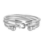 Punk Roman Bracelet Set – Titanium Steel Fashion Jewelry with Bold Personality