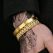 Punk Roman Bracelet Set – Titanium Steel Fashion Jewelry with Bold Personality