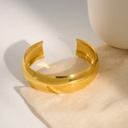 Polished Titanium Steel Bracelet – Sleek Women’s Fashion Jewelry