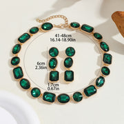 Antique Crystal Gem Necklace – Luxurious Vintage-Style Jewelry for Women
