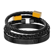Punk Roman Bracelet Set – Titanium Steel Fashion Jewelry with Bold Personality