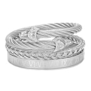 Punk Roman Bracelet Set – Titanium Steel Fashion Jewelry with Bold Personality