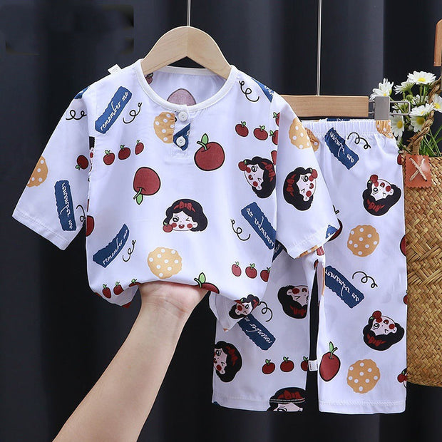 Baby Summer Outfit – Cotton Silk Air-Conditioning Shirt for Boys & Girls