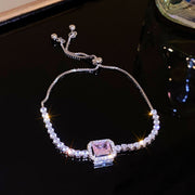 Zircon Flower Bracelet – Luxurious Four-Petal Design for Elegant Women’s Fashion