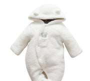 Lamb-Style Winter Baby Romper – Thick Cotton Padded Onesie for Newborns