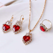 Water Drop Rhinestone Jewelry Set for Women